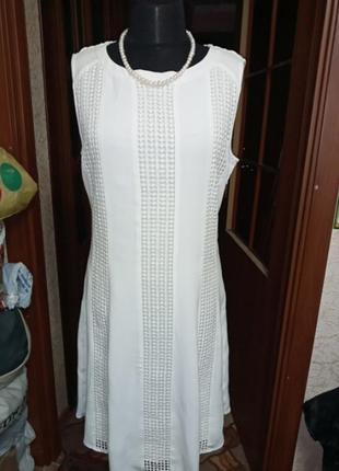 Платье белое,вискоза кружево,р.48,46 индия ц.330 гр