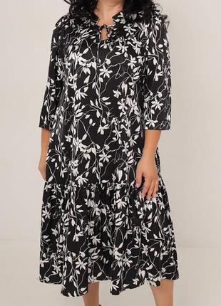 2538 жіноче літнє плаття, тканина шовк армані р. 50,52,54,56,58,60 чорне