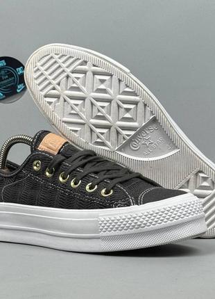 Кеди converse all star chuck taylor lift herringbone platform конверс
