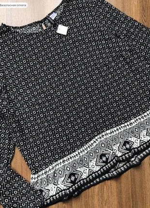 Красивая блуза с длинным рукавом divided by h&m вискоза этикетка