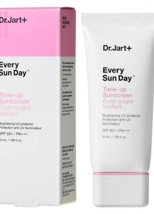 Сонцезахисний тонуючий dr.jart+ every sun day tone up sun fluid spf50+ pa++++