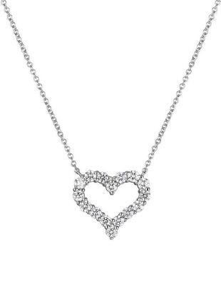 Елегантна срібна підвіска diamond heart large від tiffany & co.