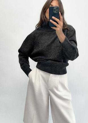 Трикотажний теплий светр із ґудзиками від zara, розмір s-3xl**6 фото