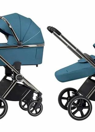 Коляска універсальна carrello ultimo crl-6511 (2in1) aqua blue