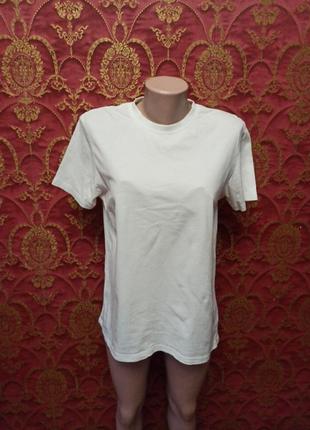 Біла футболка з бавовни розмір м