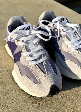 New balance 327 grey/violet 363 фото