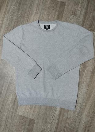 Мужской серый базовый свитшот / boohoo / кофта / свитер / мужская одежда / чоловічий одяг / чоловічий сірий світшот