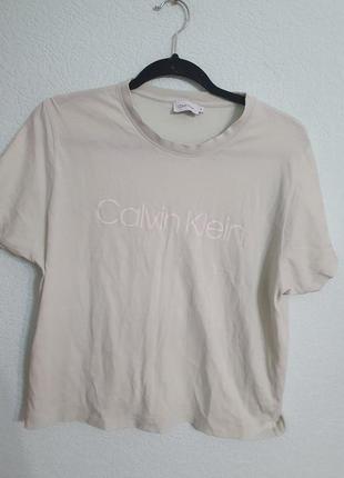 Базова футболка оливкова calvin klein