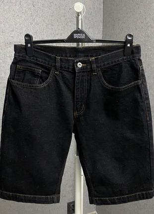 Чорні джинсові шорти від бренда george