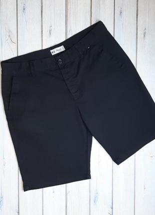 💥1+1=3 базовые черные коттоновые мужские шорты denim co, размер 48 - 50