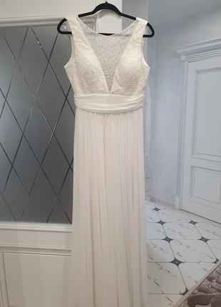 Шикарное свадебное вечернее платье