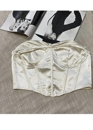 Shein шикарний кремовий топ у вигляді корсета