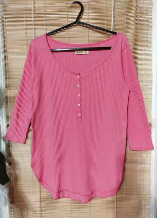 Футболка в рубчик цвет барби