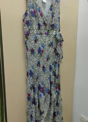 Платье платье женское стильное тренд леопардовый принт с цветочным принтом