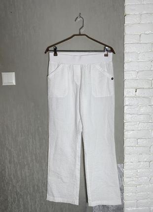 Брюки на широкой резинке брюки жатка blanca style, s