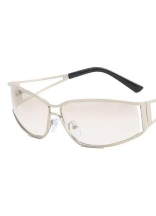 Сонцезахисні окуляри y2k жіночі  брендові дизайнерські градієнтні окуляри соячні вузькі загнуті очки стімпанк 2000 двотисячні