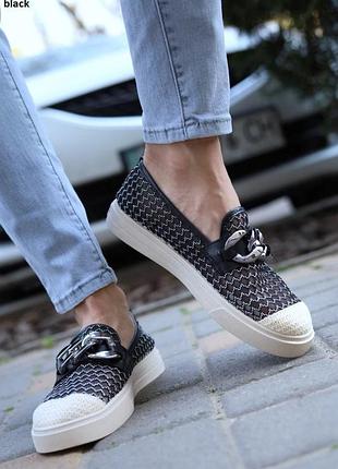 Мокасини жіночі сітка