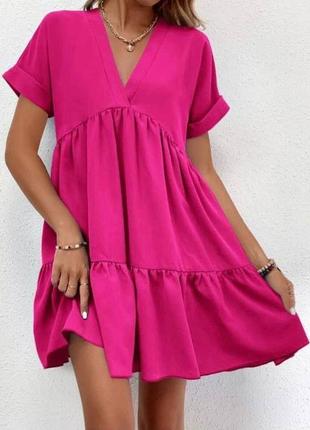 Жіноча літня сукня мод. 5_6/0014/9 плаття софт вільного крою (42/46 оверсайз розмір)