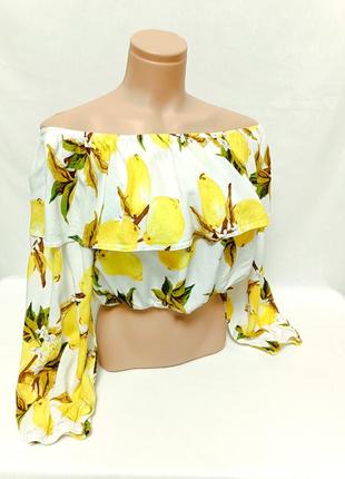Лимонна блуза топ glamorous m/38/46/10