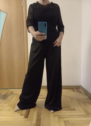 Стильний комбінезон комбінований гіпюром, розмір 14-16