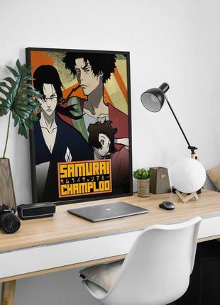 Постер аніме самурай чамплу / плакат samurai champloo