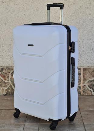 Большой чемодан wings  147 белый  poland 🇵🇱