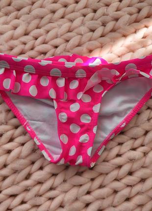 Плавки в горошек розовые