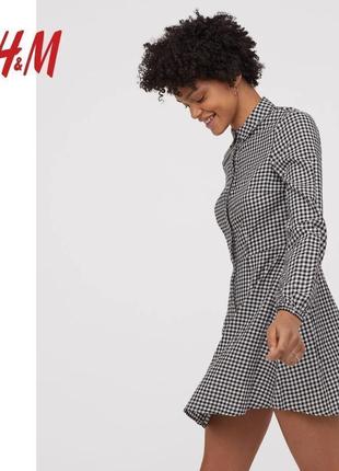 Гарне плаття-сорочка в карту divided by h&m етикетка