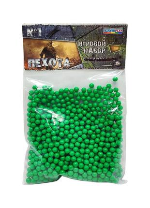 Пластикові кульки для дитячої зброї 1-152, 6 мм 1000 шт (зелений)