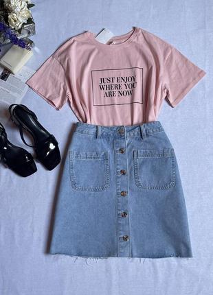 Юбка трапеция с карманами, актуальная модель от denim