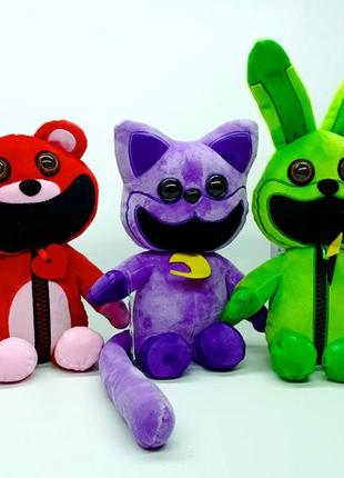Набір м'яких іграшок поппі плейтайм «усміхнені звірі» 3 персонажі 8773452-3