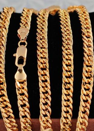 Цепь xuping jewelry кобра 45 см 6 мм золотистая