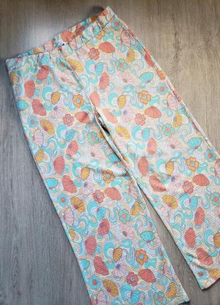 Брюки primark в квітковий принт,  стиль ретро 16-18 р-ру.