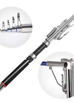 Самоподсекающая удочка 2,1 м телескопический спиннинг в сборе с механизмом автоподсечки