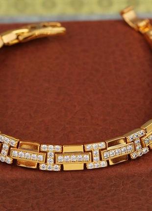 Браслет xuping jewelry скарби монтесуми 21 см 8 мм золотистий