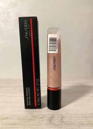Блеск для губ shiseido shimmer gelgloss номер 02 toki nude оригинал
