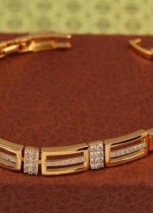 Браслет xuping jewelry будапешт 19 см 8 мм золотистий