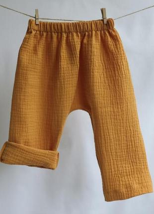 Муслиновые штаны для детей на рост 74-128см