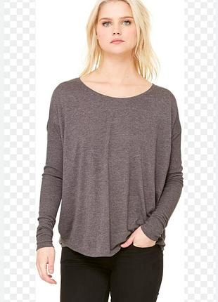 Стильна легка вільна футболка/лонгслів чорного кольору з довгими рукавами від італійського виробника  studio