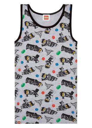 Майка бельевая ninjago для мальчика disney lego 394527-1 098-104 см (2-4 years) серый