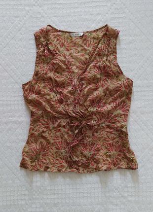 Шовкова блуза, шовк 💯, шифон, від planet