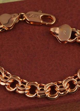 Браслет xuping jewelry круглий бісмарк 19 см 12 мм золотистий