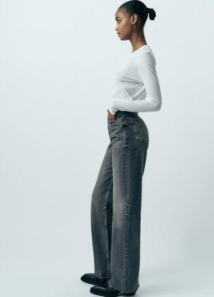 Джинси trf high-rise wide leg  від zara, розмір xl**3 фото