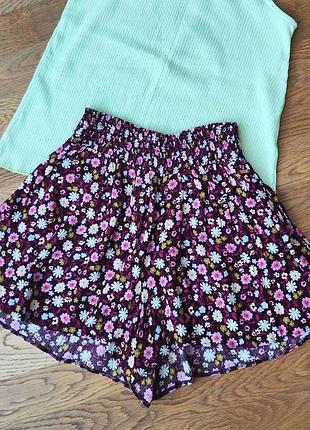 Свободные шортики юбка xxs-xs идеальны на лето