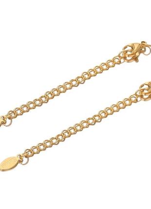 Цепочка удлинитель с карабином из нержавеющей стали  (gold) 1шт
