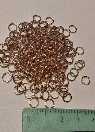 Кольцо двойное 5 мм (kc gold) 10 шт