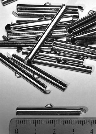 Концевик-трубочка 35 мм из нержавеющей стали (steel) 1 шт