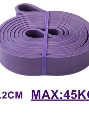Резиновая петля фиолетовая эспандер длинная резинка для фитнеса с