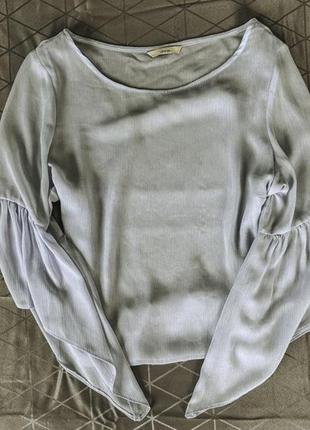 Блуза шифоновая голубая