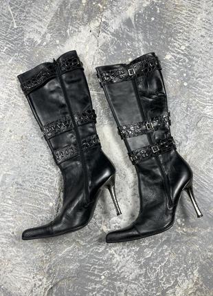 Черевики leather new rock malicia heels boots